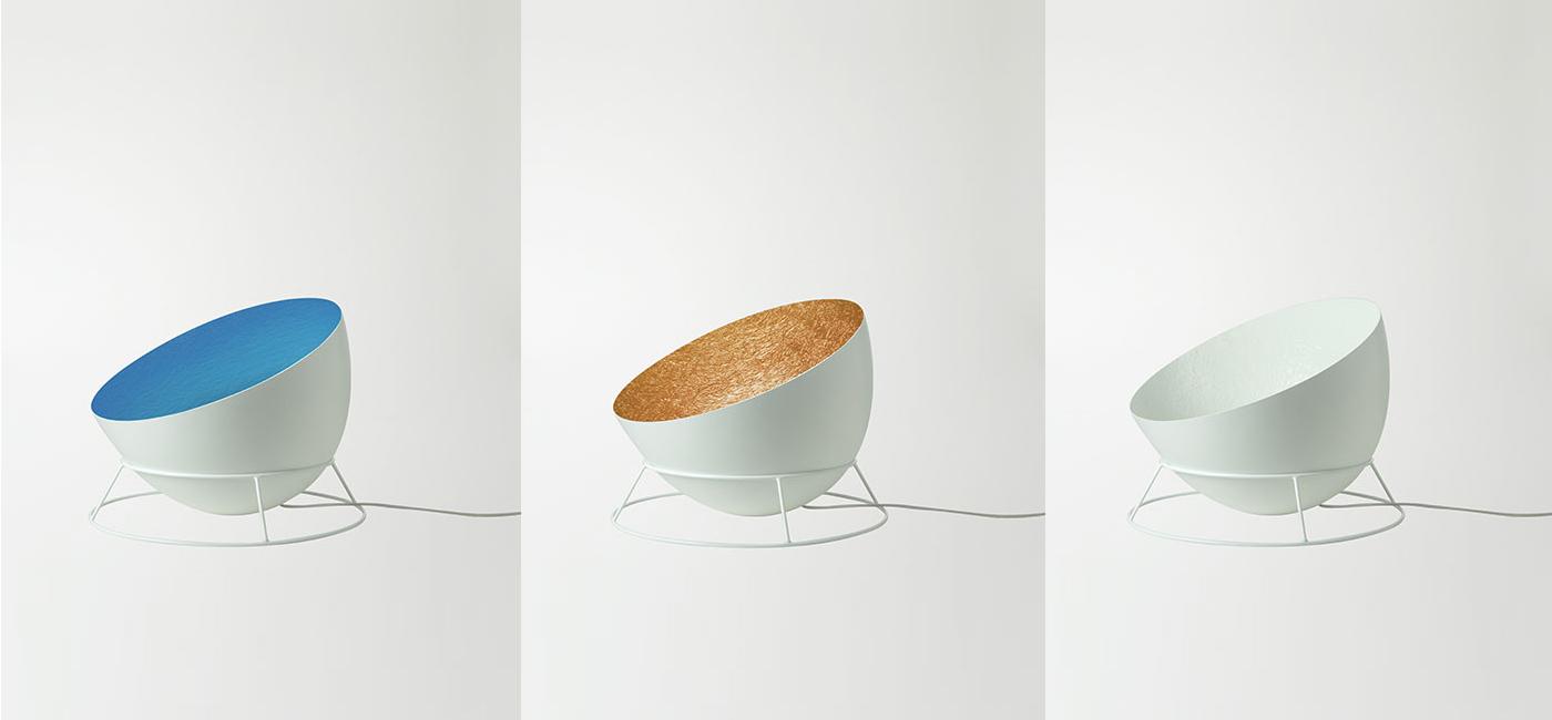 Floor Lamp H2O F In-Es Artdesign Collection Luna Color White Turquoise Size 27,5 Cm Diam. 46 Cm